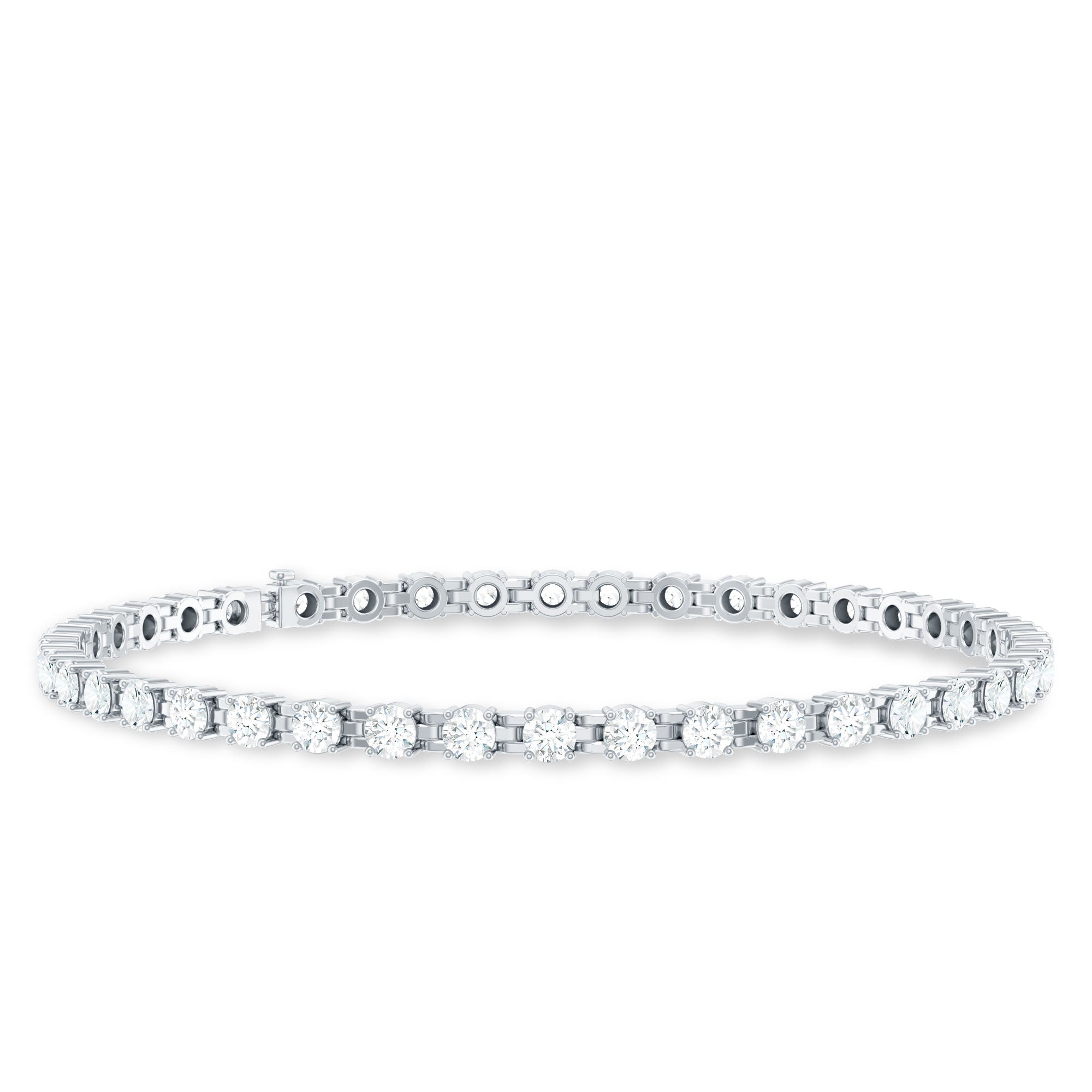 Round Shape Cubic Zirconia Tennis Bracelet AAAA - Rosec Jewels
