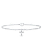 Certified Lab Grown Diamond Cross Bracelet Lab - ( EF-VS ) - Rosec Jewels
