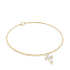 Certified Lab Grown Diamond Cross Bracelet Lab - ( EF-VS ) - Rosec Jewels
