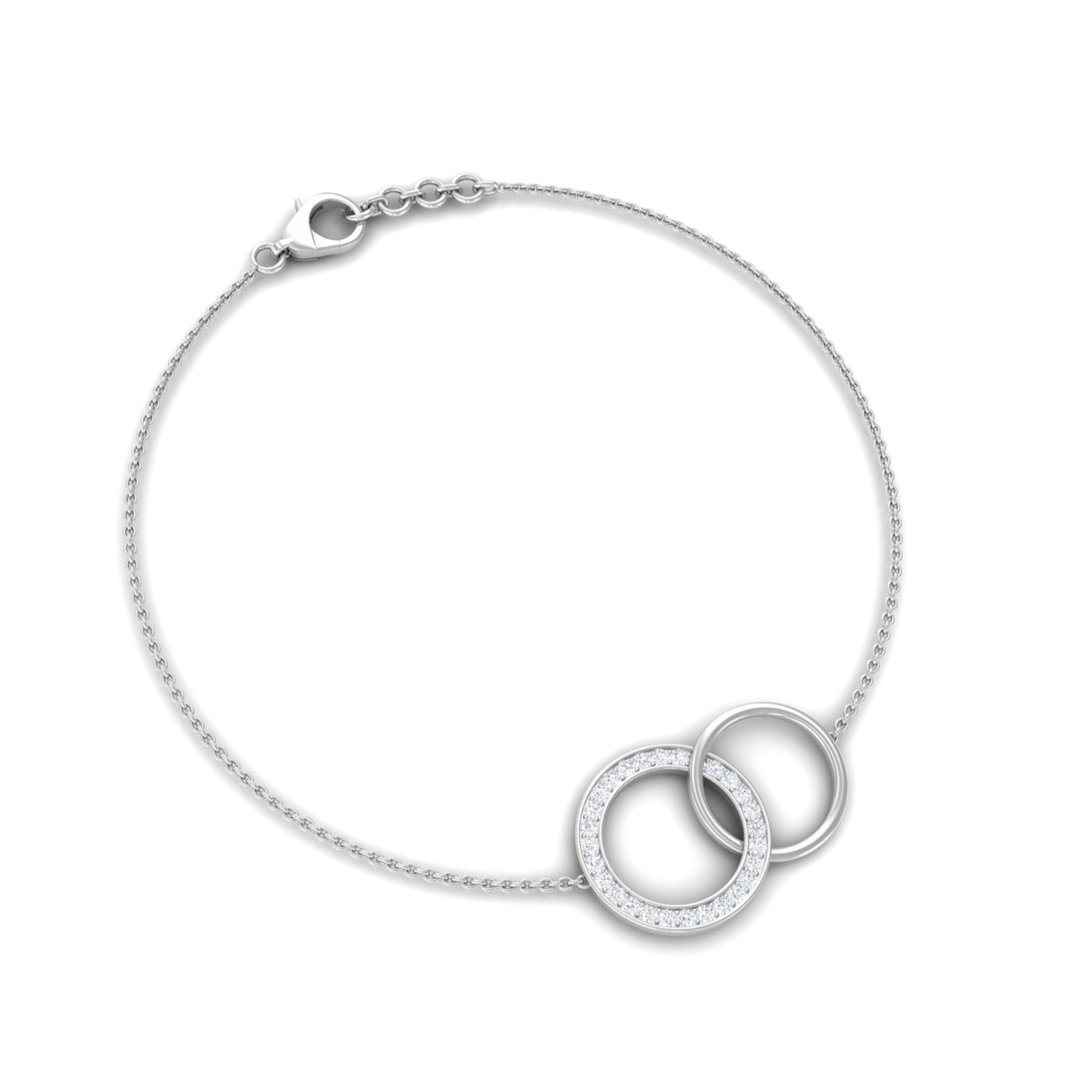 Diamond Eternity Chain Bracelet For Women Lab - ( EF-VS ) - Rosec Jewels