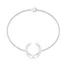 Certified Diamond Moon Chain Bracelet Lab - ( EF-VS ) - Rosec Jewels