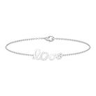 Rosec Jewels-Surface Prong Set Diamond Love Chain Bracelet