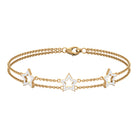 Rosec Jewels-Certified Diamond Star Double Chain Bracelet