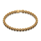 6.63 Carat Lab Grown Black Diamond Tennis Bracelet with Rope Frame AAAA ( Synthetic ) - Rosec Jewels