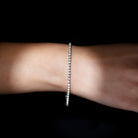 3.50 CT Moissanite Tennis Bracelet in Bezel Setting Moissanite - ( D-VS1 ) - Color and Clarity - Rosec Jewels