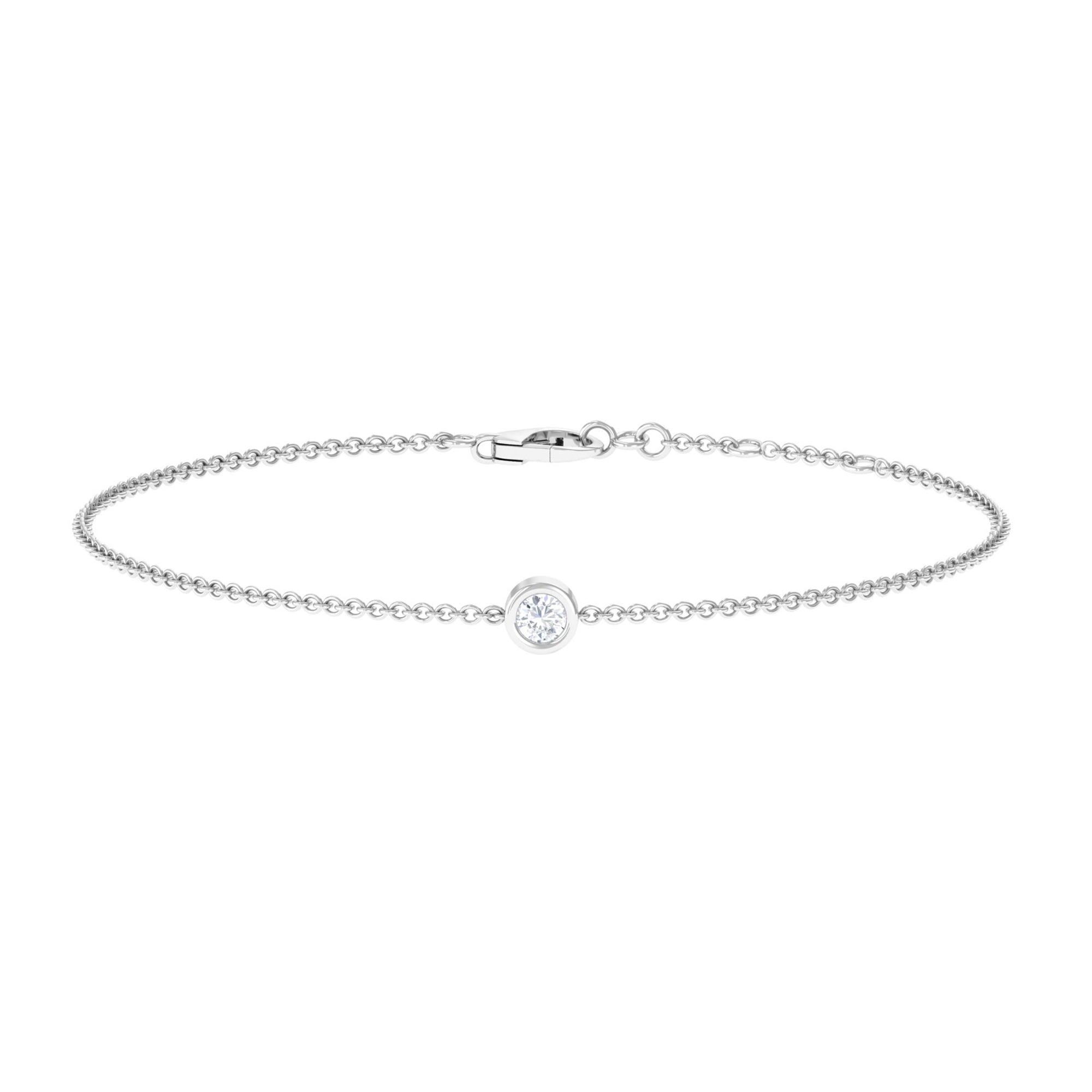 Rosec Jewels-Bezel Set Diamond Chain Bracelet