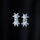 Rosec Jewels-Round Diamond Snowflake Stud Earrings