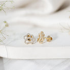Moissanite Paw Print Earrings With Certificate D-VS1 - Rosec Jewels