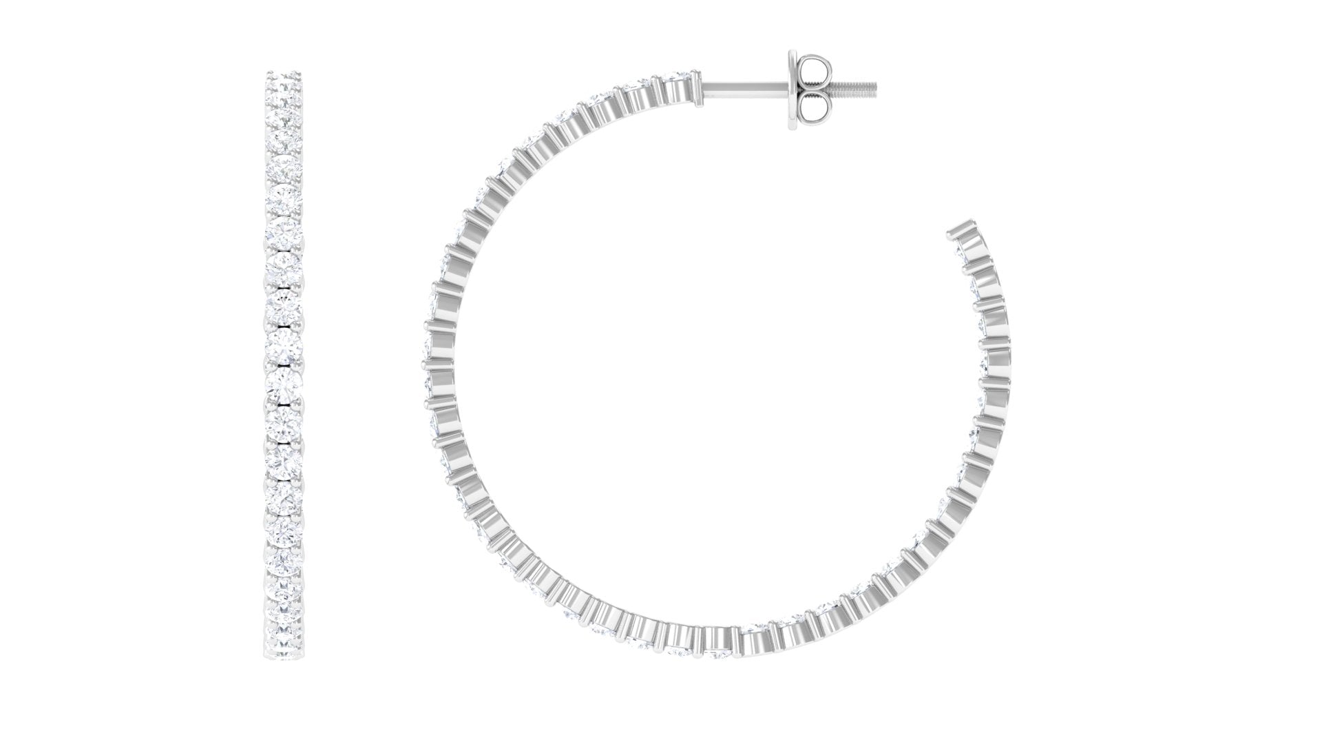 Minimal Certified Moissanite Hoop Earrings