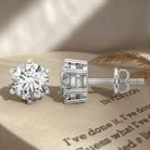 IGI Certified 2 Carat Lab Grown Diamond Solitaire Stud Earrings Lab - ( E-VS1 ) - Rosec Jewels