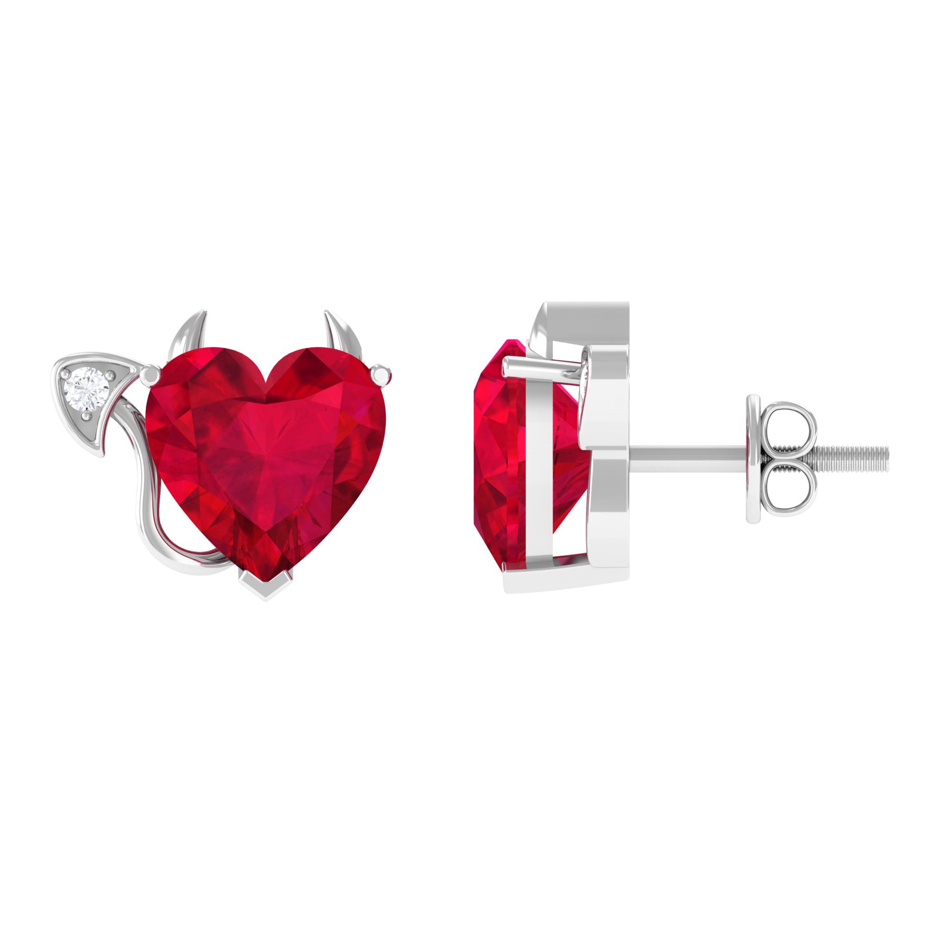 Shop Lab Created Ruby Earrings For Women Rosec Jewels Rosec Jewels UK