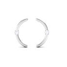 Certified Moissanite Curved Stud Earrings D-VS1 - Rosec Jewels