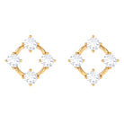 Rosec Jewels-1/2 CT Simple Diamond Gold Stud Earrings