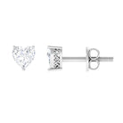 Rosec Jewels-Heart Shape Diamond Solitaire Stud Earrings