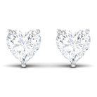 Rosec Jewels-Heart Shape Diamond Solitaire Stud Earrings