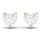 Rosec Jewels-Heart Shape Diamond Solitaire Stud Earrings