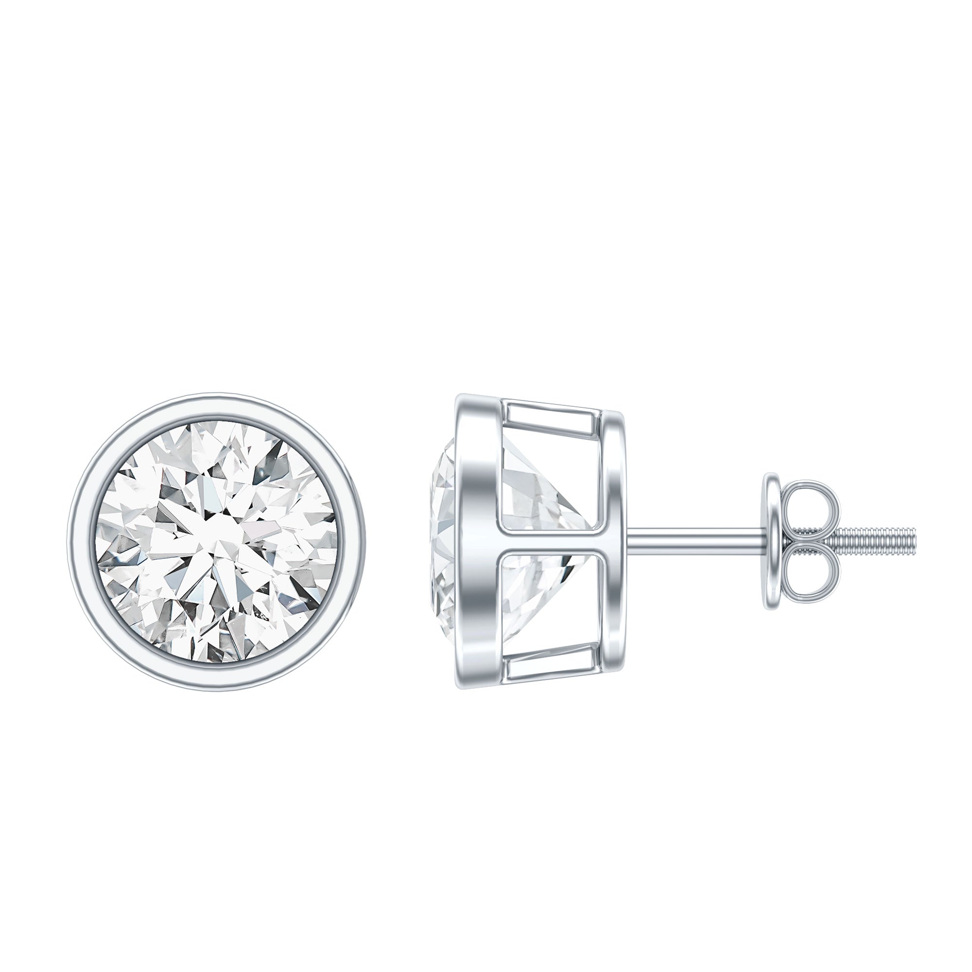 Rosec Jewels-4 CT Lab Grown Diamond Studs with IGI Certificate