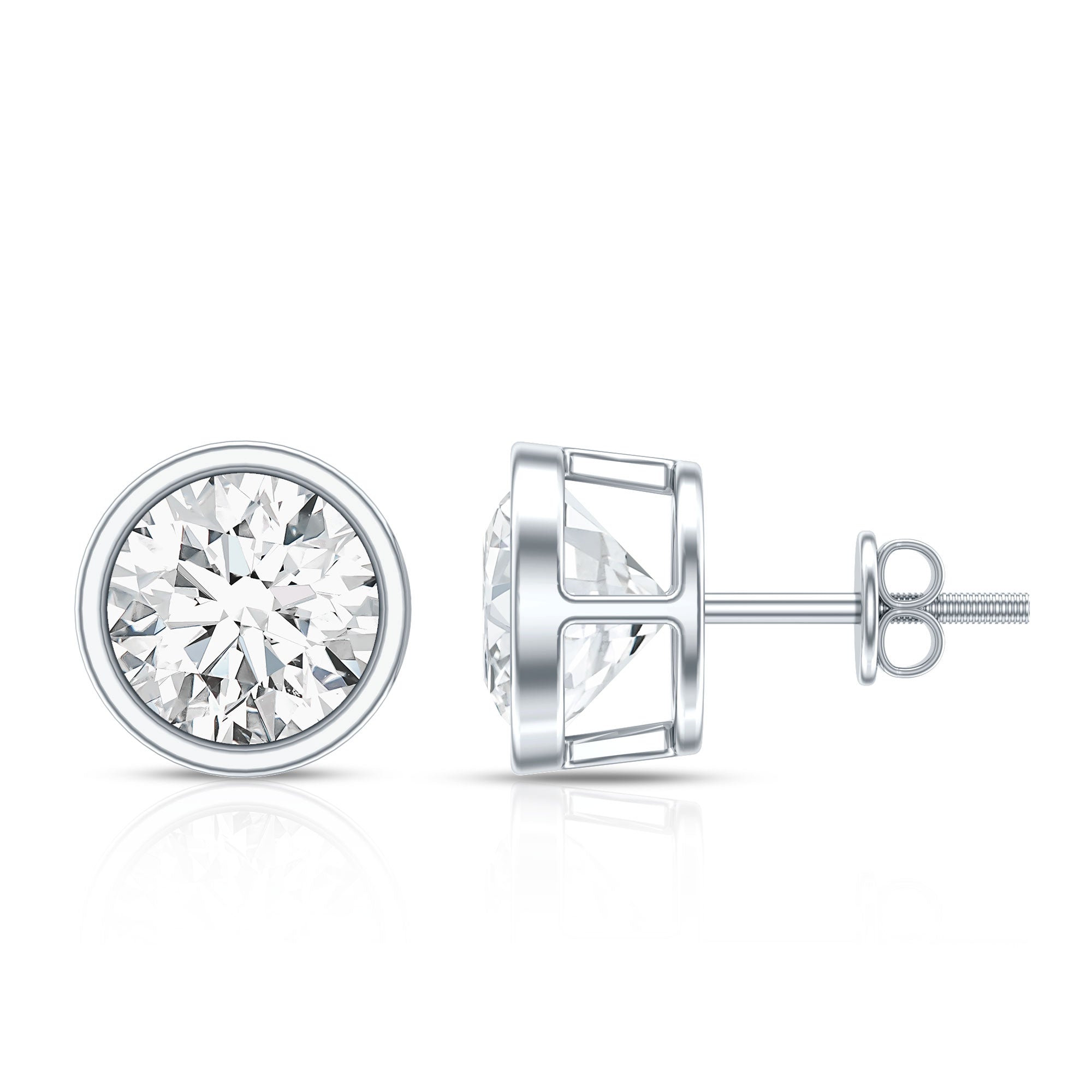 Rosec Jewels-4 CT Lab Grown Diamond Studs with IGI Certificate