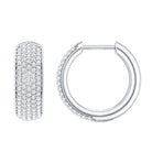 Rosec Jewels-Pave Set Lab Grown Diamond Huggie Hoop Earrings