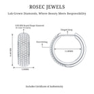 Rosec Jewels-Pave Set Lab Grown Diamond Huggie Hoop Earrings