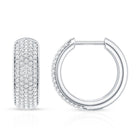 Rosec Jewels-Pave Set Lab Grown Diamond Huggie Hoop Earrings