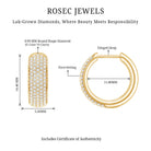 Rosec Jewels-Pave Set Lab Grown Diamond Huggie Hoop Earrings