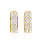 Rosec Jewels-Pave Set Lab Grown Diamond Huggie Hoop Earrings