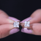 Rosec Jewels-Certified 1.7 Carat Lily Cut Lab Grown Diamond Flower Stud Earrings