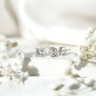 Rosec Jewels-Certified 1.7 Carat Lily Cut Lab Grown Diamond Flower Stud Earrings