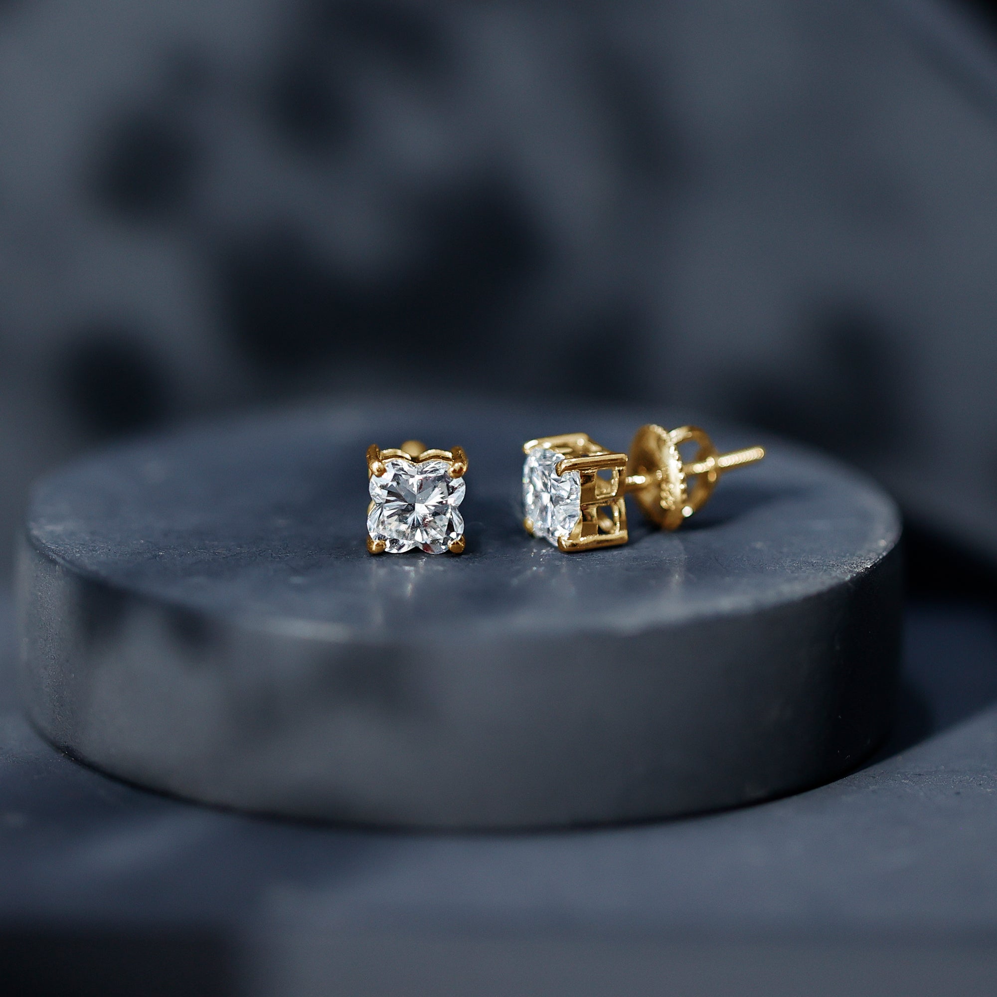 Rosec Jewels-Certified 1.7 Carat Lily Cut Lab Grown Diamond Flower Stud Earrings