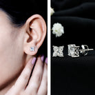 Rosec Jewels-1.7 Carat Lily Cut Certified Lab Grown Diamond Solitaire Stud Earrings
