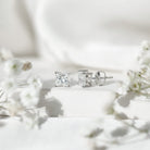 Rosec Jewels-1.7 Carat Lily Cut Certified Lab Grown Diamond Solitaire Stud Earrings