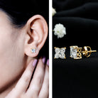 Rosec Jewels-1.7 Carat Lily Cut Certified Lab Grown Diamond Solitaire Stud Earrings