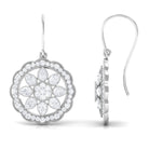April Birthstone 2 CT Diamond Vintage Drop Earrings Diamond - ( HI-SI ) - Color and Clarity - Rosec Jewels
