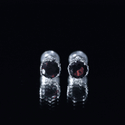 Natural Black Opal Crown Stud Earrings with Screw Back AAA - Rosec Jewels