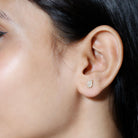 Nature Inspired Diamond Leaf Stud Earrings Natural - ( HI-SI ) - Rosec Jewels