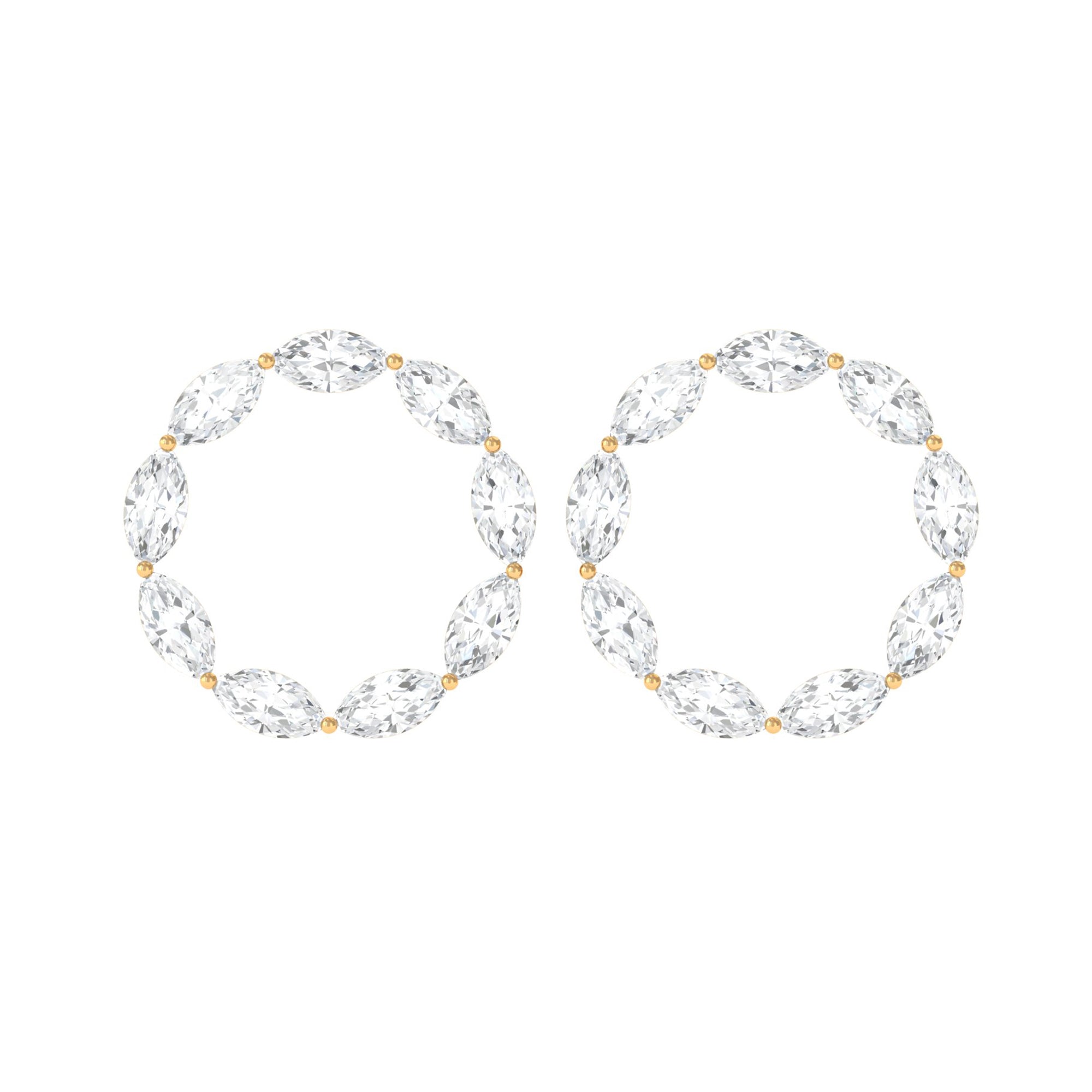 Rosec Jewels-Marquise Cut Diamond Eternity Stud Earrings