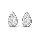 Rosec Jewels-1/4 CT Round Diamond Teardrop Stud Earrings in Gold