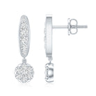 Real Diamond Bar Drop Earrings for Women Natural - ( HI-SI ) - Rosec Jewels