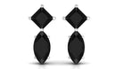 Natural Black Spinel Minimal Stud Earrings Black Spinel - ( AAA ) - Quality - Rosec Jewels