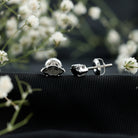 1.4 CT Marquise Black Spinel Solitaire Stud Earrings AAA - Rosec Jewels