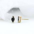 1.4 CT Marquise Black Spinel Solitaire Stud Earrings AAA - Rosec Jewels