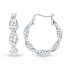 Certified Moissanite Big Hoop Earrings for Her D-VS1 - Rosec Jewels
