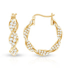 Certified Moissanite Big Hoop Earrings for Her D-VS1 - Rosec Jewels