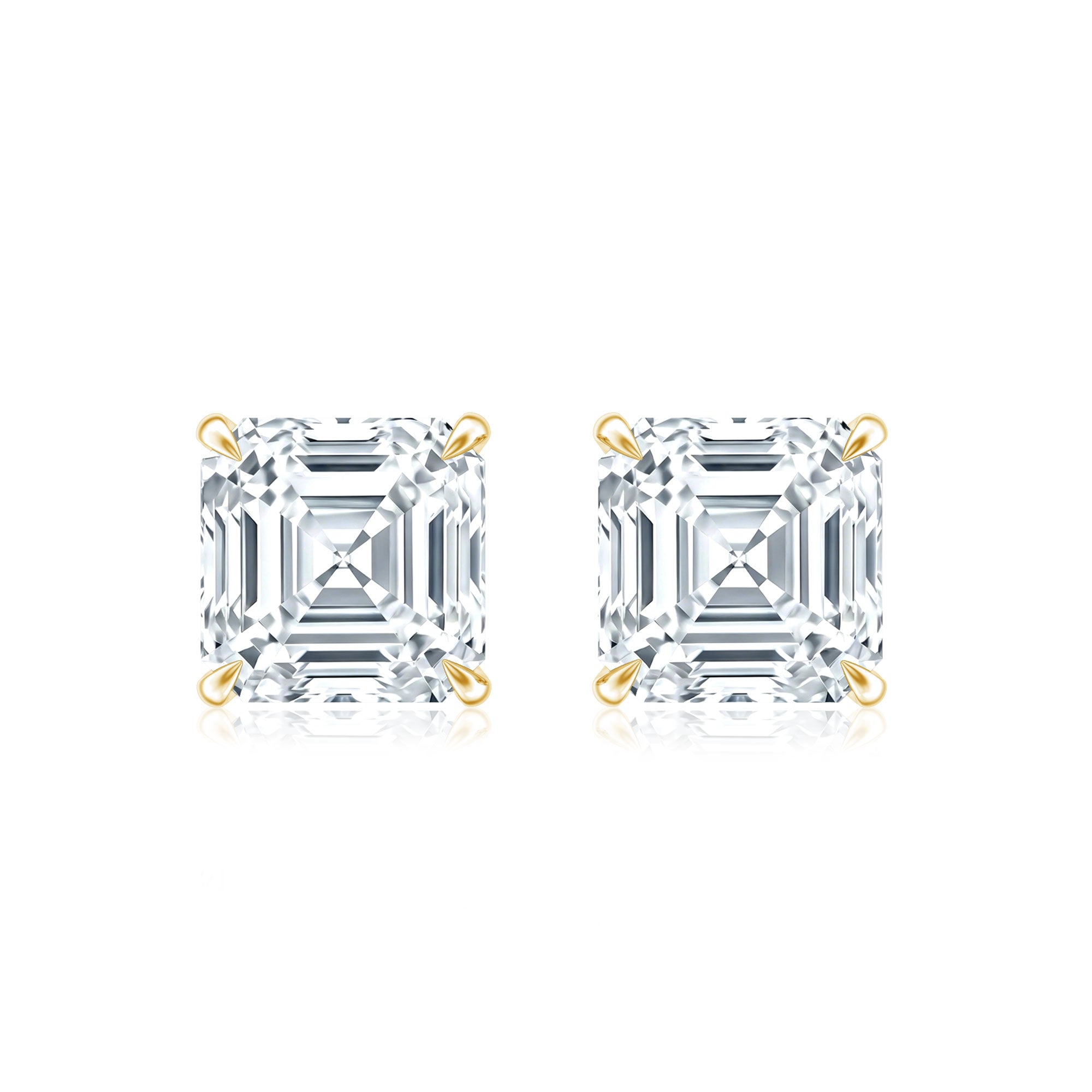 Rosec Jewels-Certified 1.4 Carat Asscher Cut Lab Grown Diamond Stud Earrings