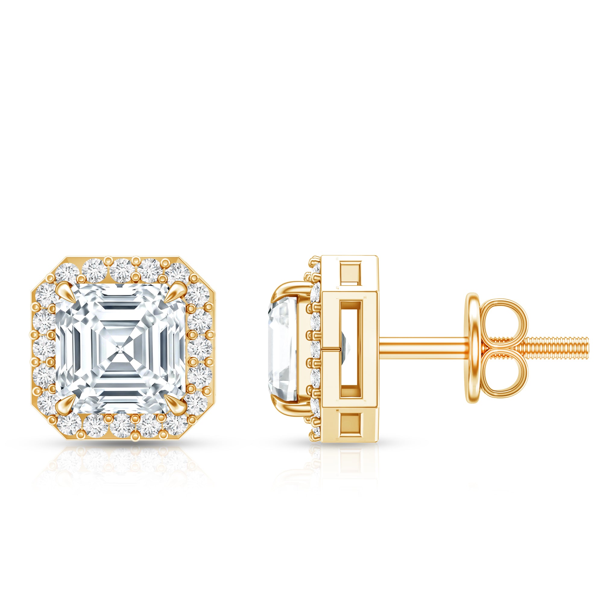 Rosec Jewels-Certified 1.4 Carat Asscher Cut Lab Grown Diamond Studs