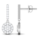 3/4 CT Real Diamond Dangle Earrings in Gold Diamond - ( HI-SI ) - Color and Clarity - Rosec Jewels
