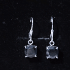 Lab Created Black Diamond Drop Earrings with Lever Back AAAA ( Synthetic ) - Rosec Jewels