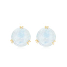 Natural 1.7 Carat Moonstone Stud Earrings with Screw Back AAA - Rosec Jewels