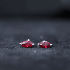 1.5 Carat Marquise Cut Lab Grown Ruby Stud Earrings AAAA - Rosec Jewels